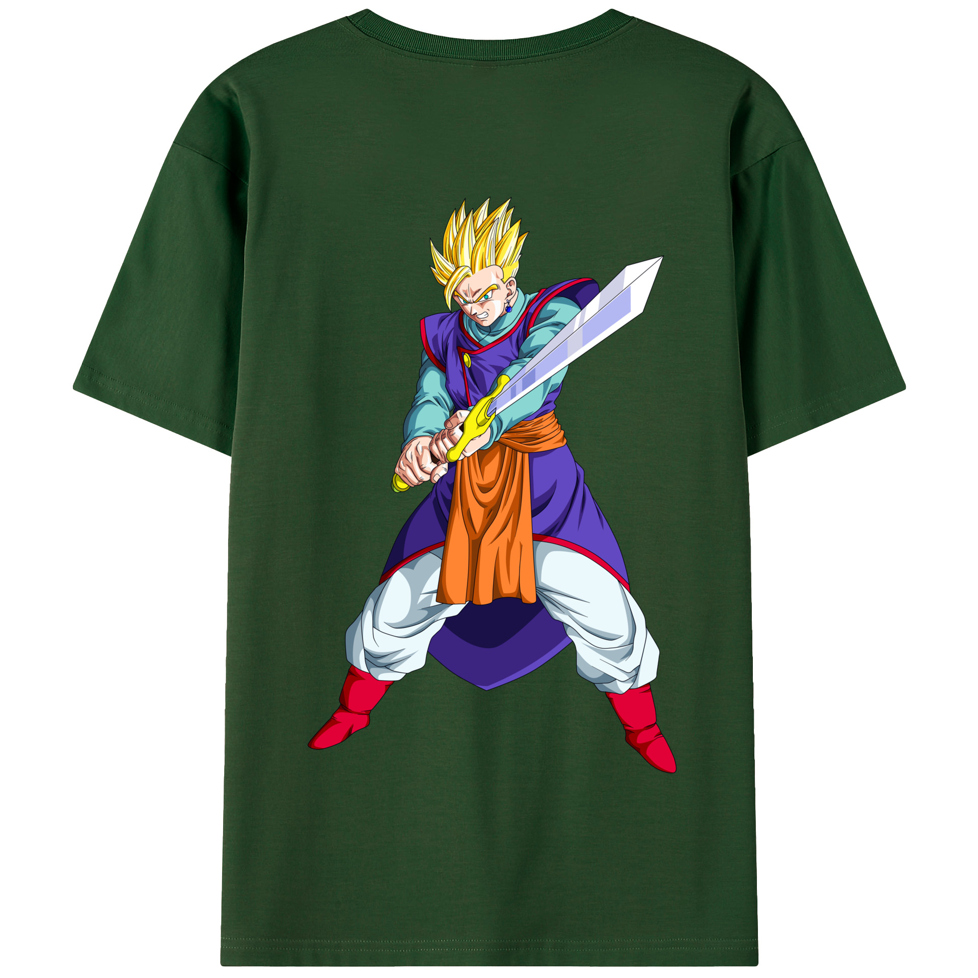 （画像用） ドラゴンボール 孫 悟飯（そんごはん）DRAGON BALL Son Gohan 綿100％半袖Tシャツ（背面プリント）